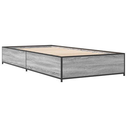 Cadre de lit sans matelas sonoma gris 100x200 cm