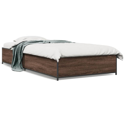 Cadre de lit sans matelas chêne marron 100x200 cm