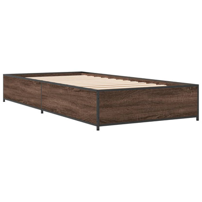 Cadre de lit sans matelas chêne marron 100x200 cm