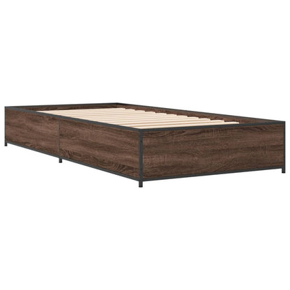 Cadre de lit sans matelas chêne marron 100x200 cm