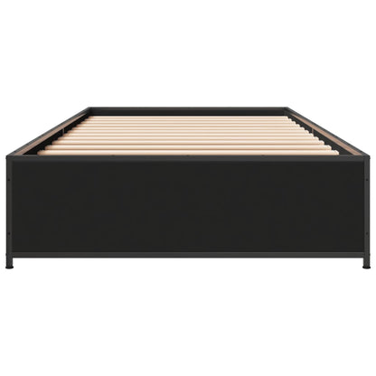 Cadre de lit sans matelas noir 90x200 cm