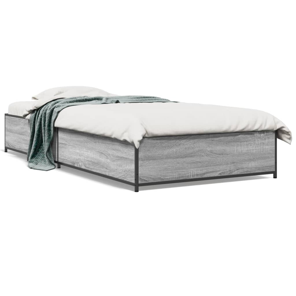 Cadre de lit sans matelas sonoma gris 90x200 cm