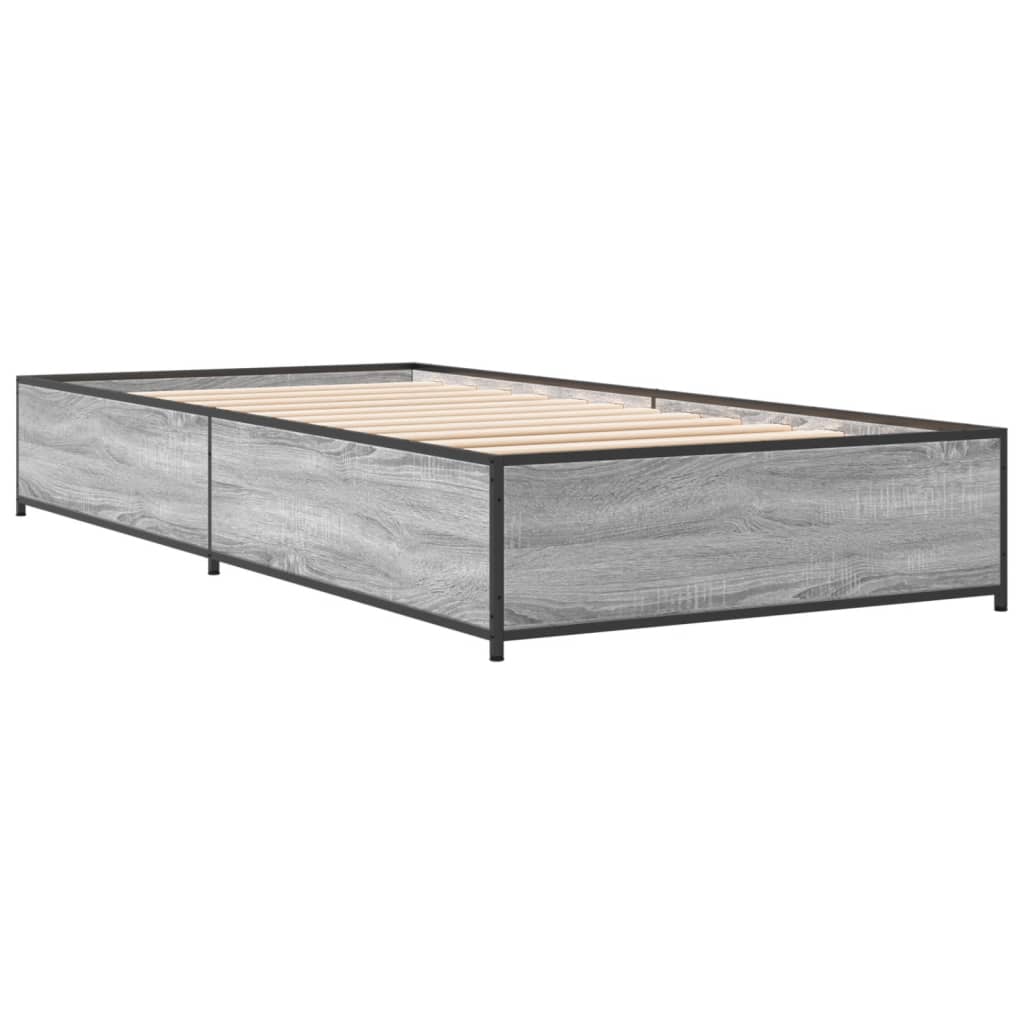 Cadre de lit sans matelas sonoma gris 90x200 cm