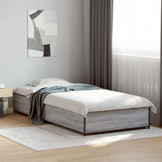 Cadre de lit sans matelas sonoma gris 90x200 cm