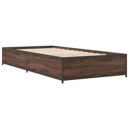 Cadre de lit sans matelas chêne marron 90x200 cm