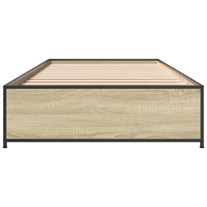 Cadre de lit sans matelas chêne sonoma 90x190 cm