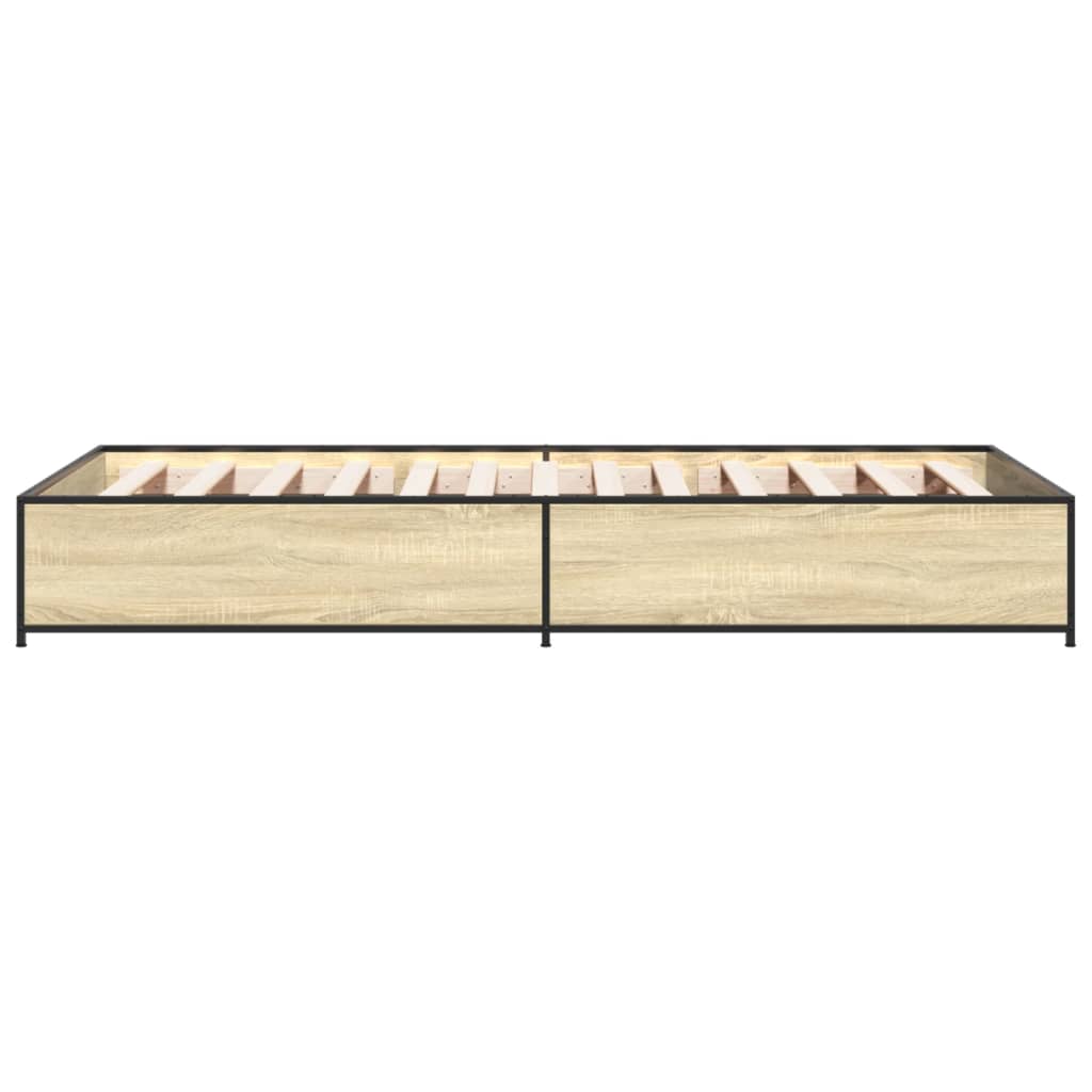 Cadre de lit sans matelas chêne sonoma 90x190 cm