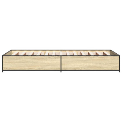 Cadre de lit sans matelas chêne sonoma 90x190 cm