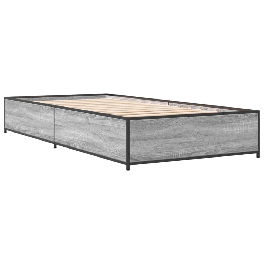 Cadre de lit sans matelas sonoma gris 90x190 cm