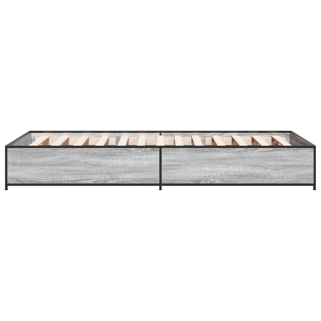 Cadre de lit sans matelas sonoma gris 90x190 cm