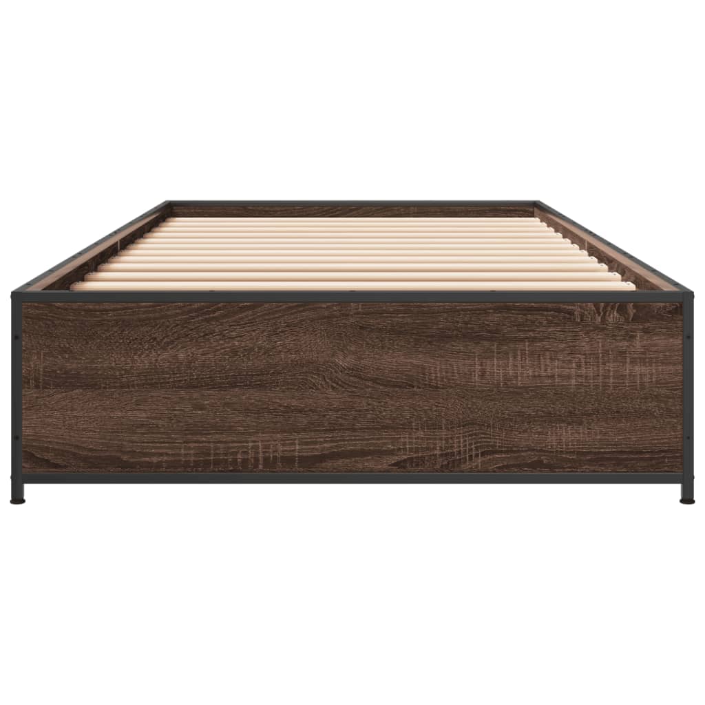 Cadre de lit sans matelas chêne marron 90x190 cm