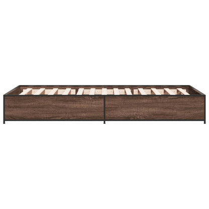 Cadre de lit sans matelas chêne marron 90x190 cm