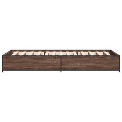 Cadre de lit sans matelas chêne marron 75x190 cm