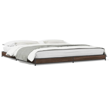 Cadre de lit sans matelas chêne marron 200x200 cm