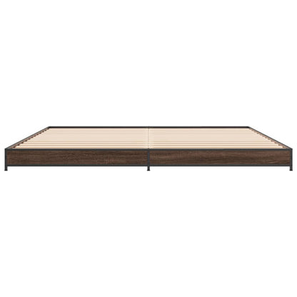 Cadre de lit sans matelas chêne marron 200x200 cm