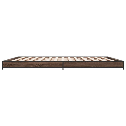 Cadre de lit sans matelas chêne marron 200x200 cm