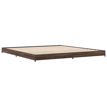 Cadre de lit sans matelas chêne marron 200x200 cm