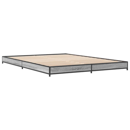 Cadre de lit sans matelas sonoma gris 150x200 cm