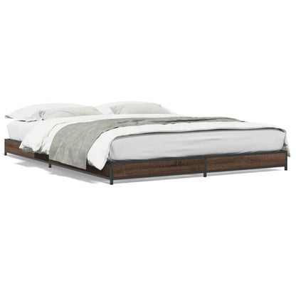 Cadre de lit sans matelas chêne marron 120x200 cm