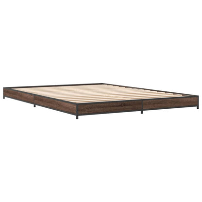 Cadre de lit sans matelas chêne marron 120x200 cm