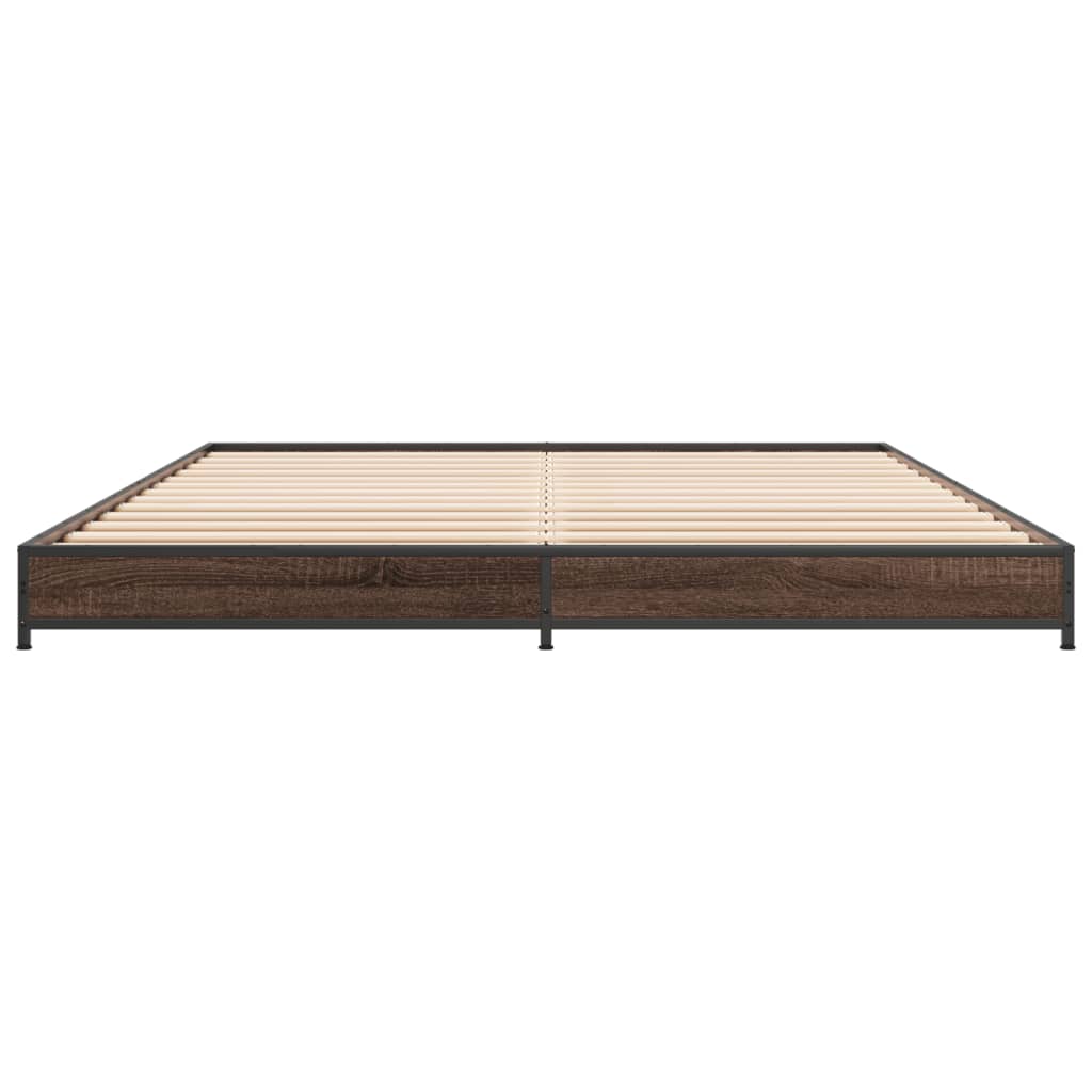 Cadre de lit sans matelas chêne marron 120x200 cm