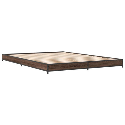 Cadre de lit sans matelas chêne marron 120x200 cm