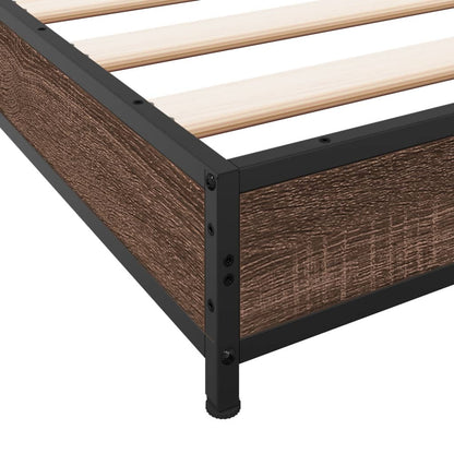 Cadre de lit sans matelas chêne marron 120x200 cm