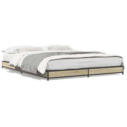 Cadre de lit sans matelas chêne sonoma 120x190 cm