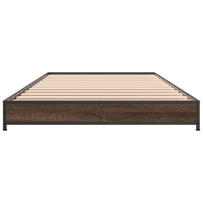 Cadre de lit sans matelas chêne marron 100x200 cm