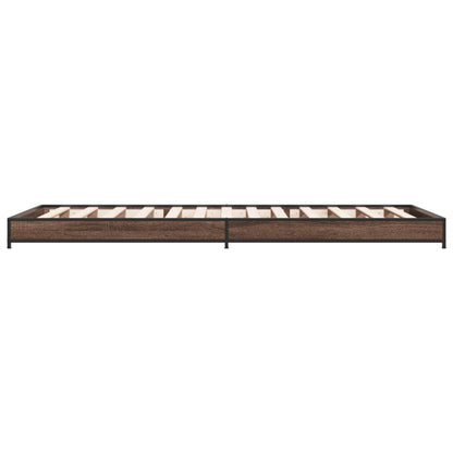 Cadre de lit sans matelas chêne marron 100x200 cm