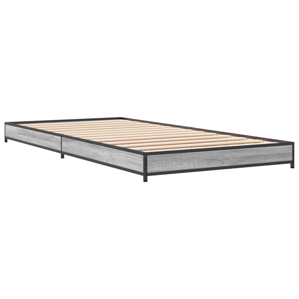 Cadre de lit sans matelas sonoma gris 90x200 cm