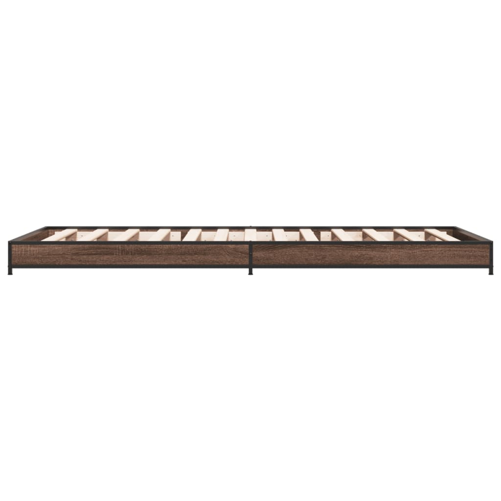 Cadre de lit sans matelas chêne marron 90x200 cm