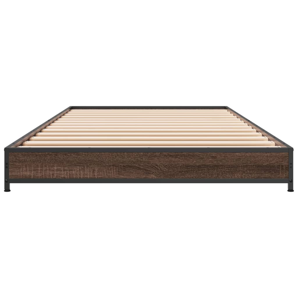 Cadre de lit sans matelas chêne marron 90x190 cm