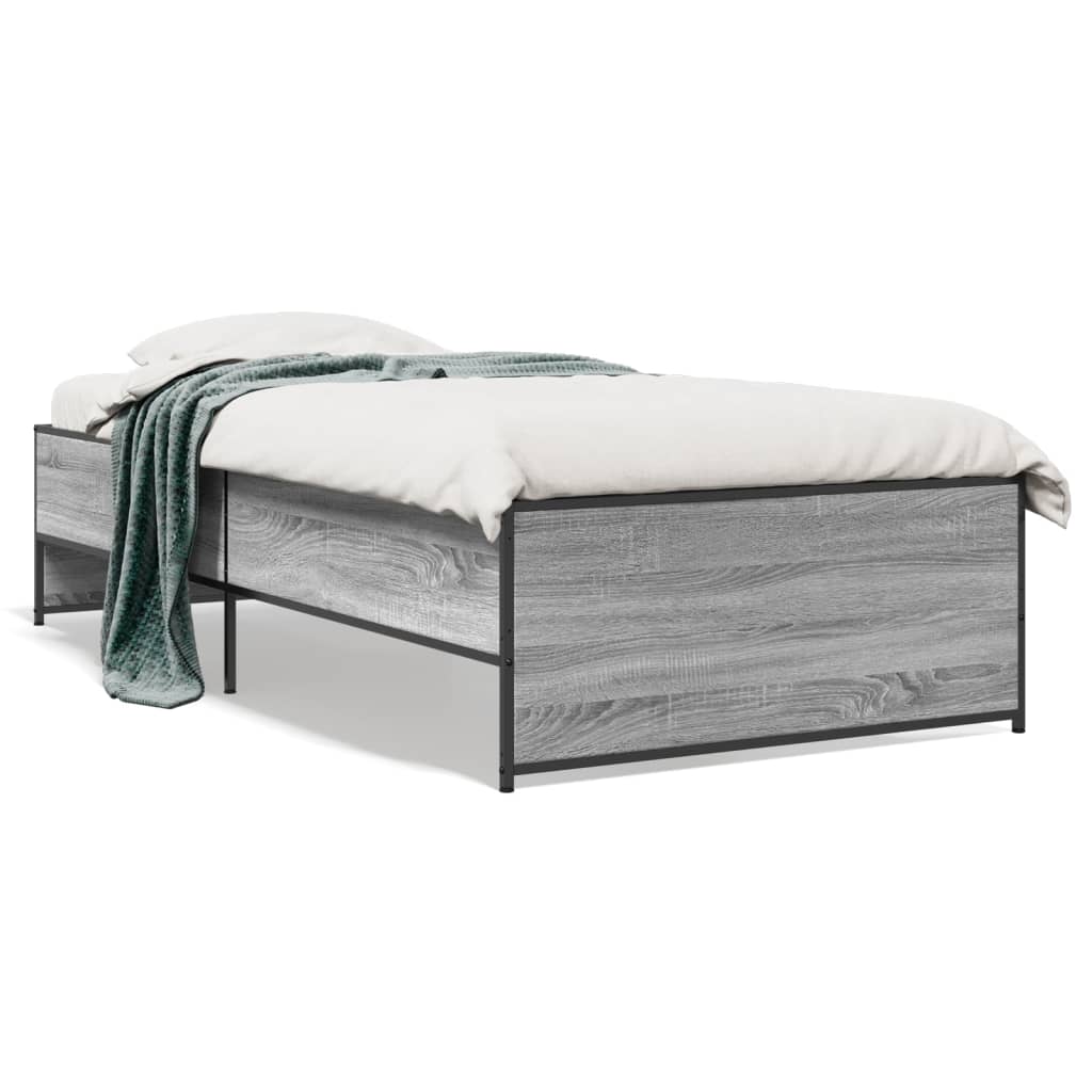 Cadre de lit sans matelas sonoma gris 90x200 cm