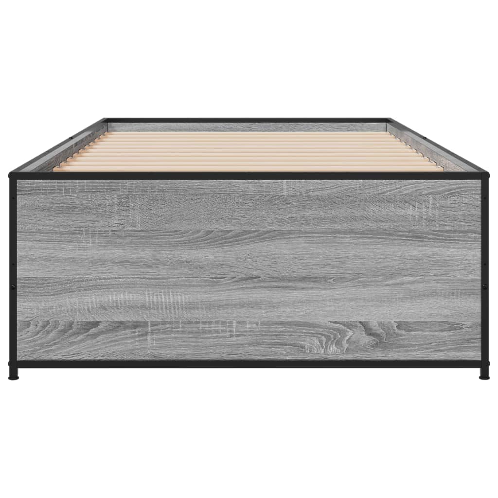 Cadre de lit sans matelas sonoma gris 90x200 cm