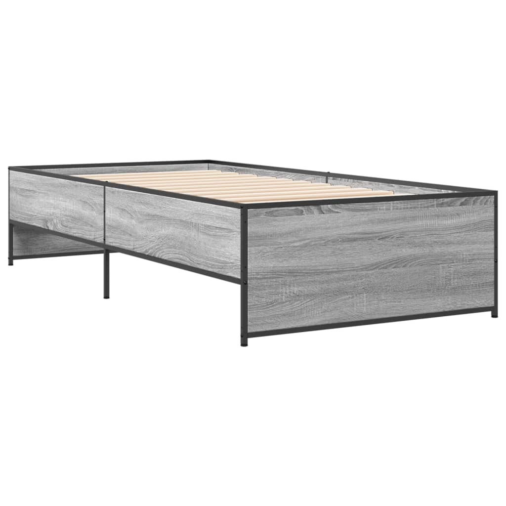 Cadre de lit sans matelas sonoma gris 90x200 cm