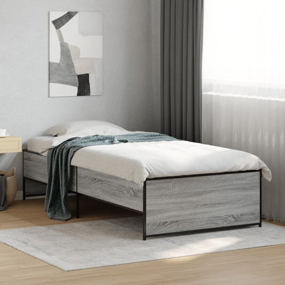 Cadre de lit sans matelas sonoma gris 90x200 cm