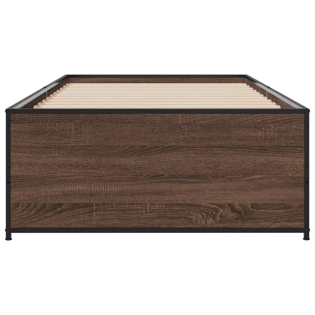 Cadre de lit sans matelas chêne marron 90x200 cm