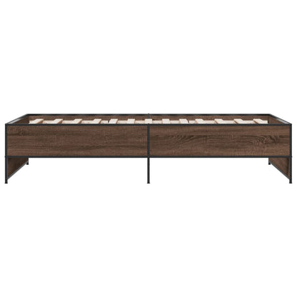 Cadre de lit sans matelas chêne marron 90x200 cm