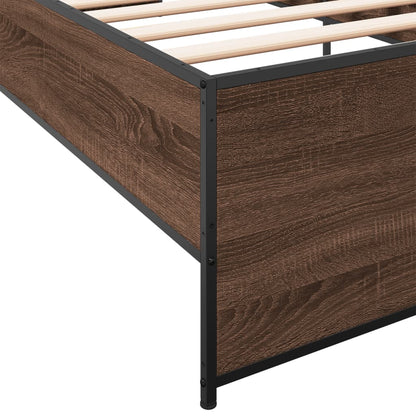 Cadre de lit sans matelas chêne marron 90x200 cm