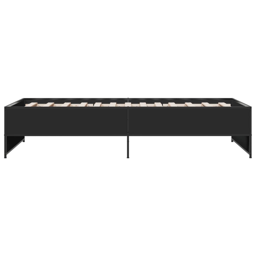 Cadre de lit sans matelas noir 90x190 cm