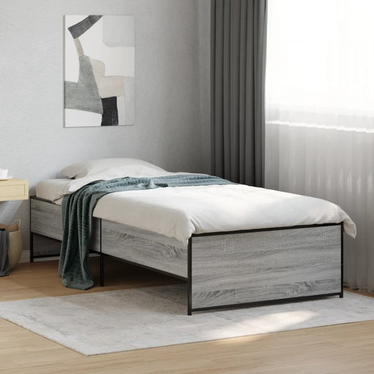 Cadre de lit sans matelas sonoma gris 90x190 cm