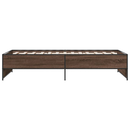 Cadre de lit sans matelas chêne marron 90x190 cm