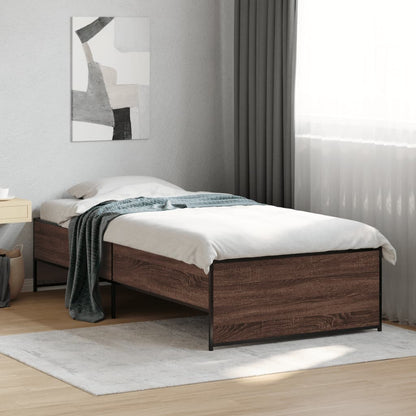 Cadre de lit sans matelas chêne marron 90x190 cm