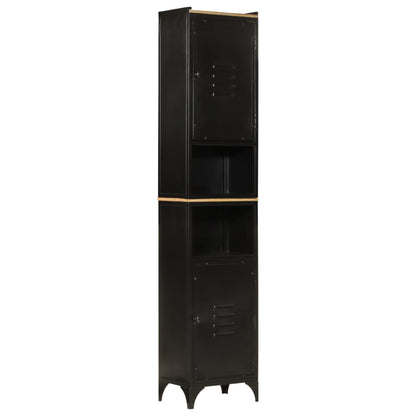 Armoire de salle de bain 40x27x180 cm fer et bois de manguier