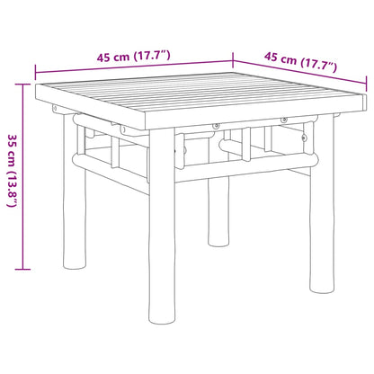 Table basse 45x45x35 cm bambou