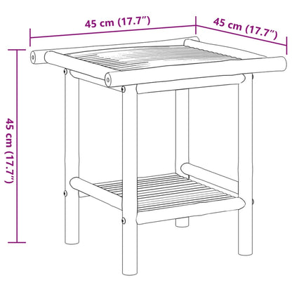 Table basse 45x45x45 cm bambou