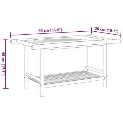 Table basse 90x50x45 cm bambou