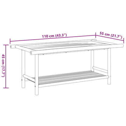 Table basse 110x55x45 cm bambou