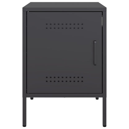 Tables de chevet 2 pcs noir 36x39x50,5 cm acier